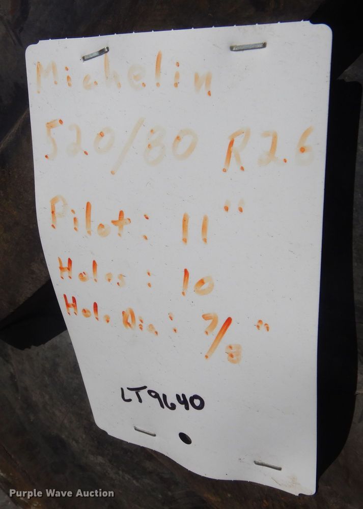 image for item LT9640 (2) Michelin 520/80R26 tires and wheels