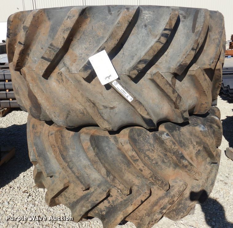 image for item LT9641 (2) Goodyear 800/65R32 tires and wheels