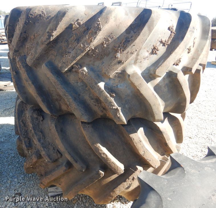 image for item LT9641 (2) Goodyear 800/65R32 tires and wheels