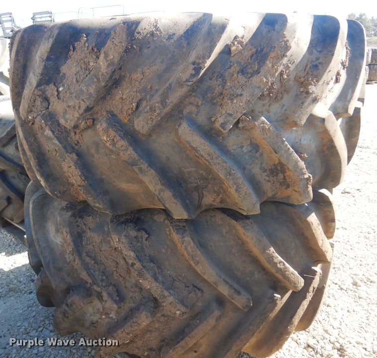 image for item LT9641 (2) Goodyear 800/65R32 tires and wheels