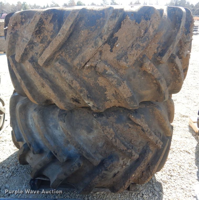 image for item LT9641 (2) Goodyear 800/65R32 tires and wheels