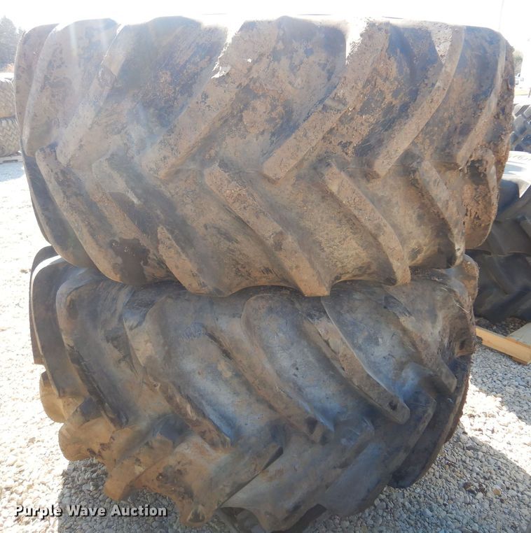 image for item LT9641 (2) Goodyear 800/65R32 tires and wheels