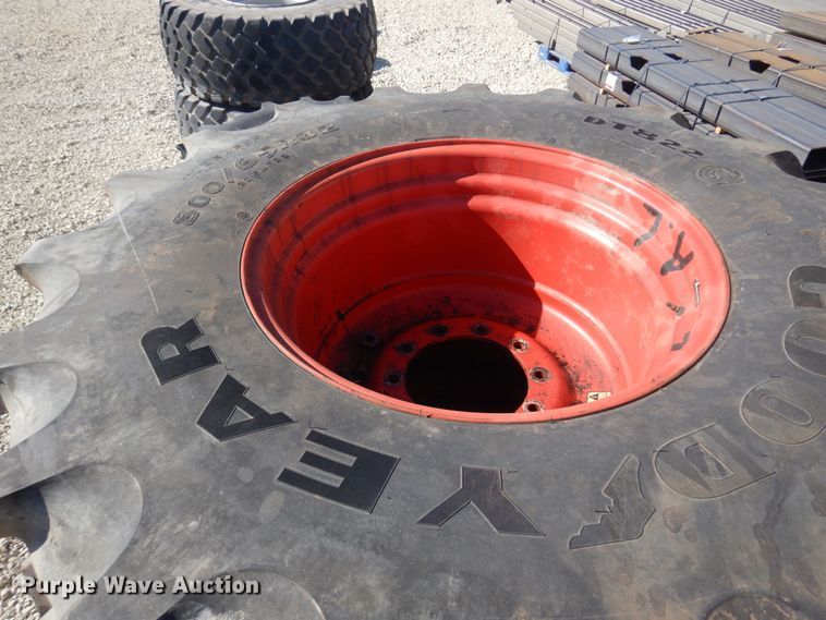 image for item LT9641 (2) Goodyear 800/65R32 tires and wheels