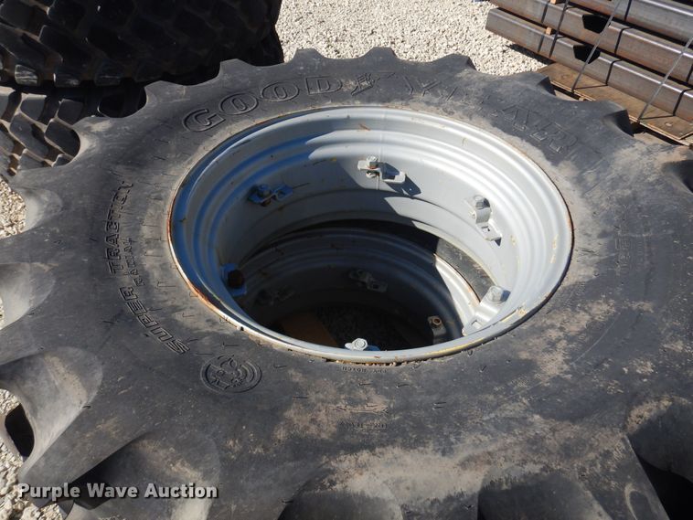 image for item LT9642 (2) Goodyear 18.4R30 tires and wheels
