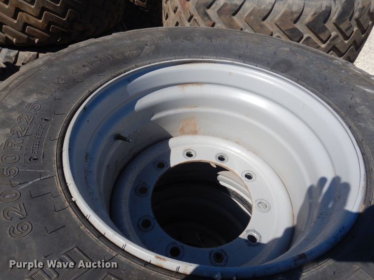 image for item LT9654 (2) Alliance 620/50R22.5 tires and wheels