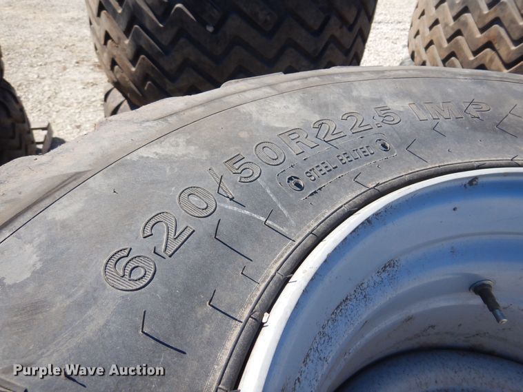 image for item LT9654 (2) Alliance 620/50R22.5 tires and wheels