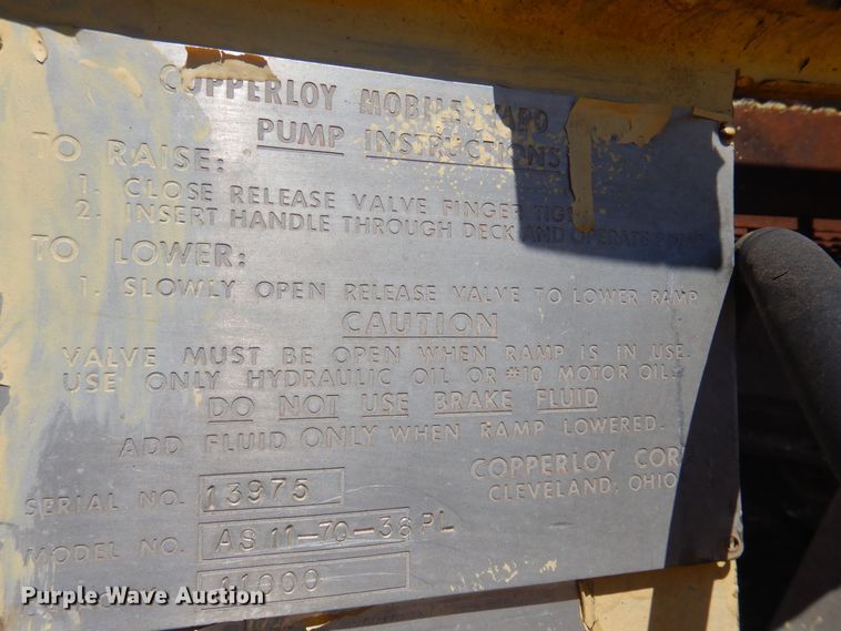 image for item LT9674 Copperloy AS-11-70-36 steel ramp