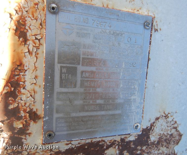 image for item LT9682 NH3 tank