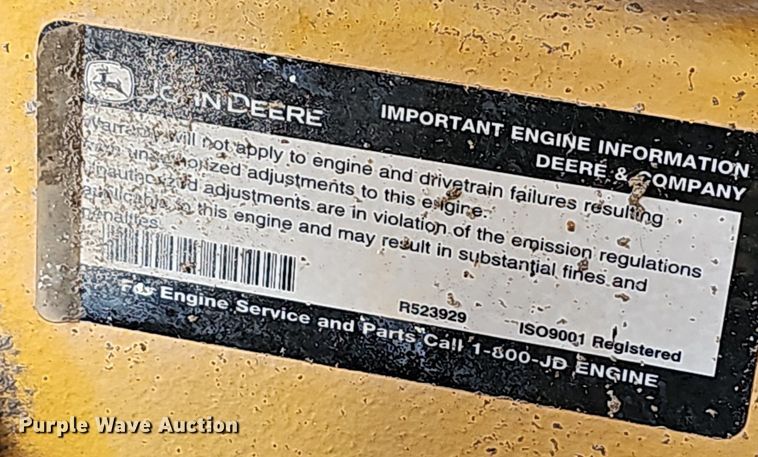 image for item MB9996 2014 John Deere 210K EP  landscape tractor