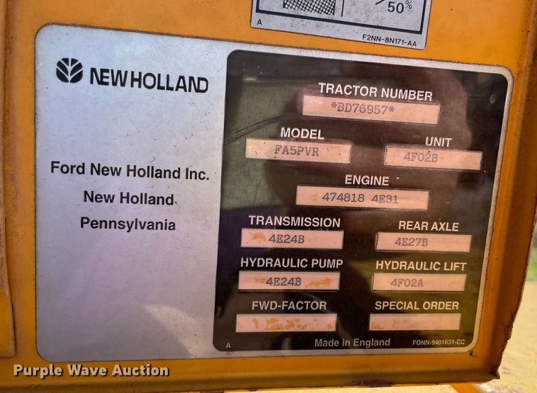 image for item MM9488 1994 Ford 7740  tractor