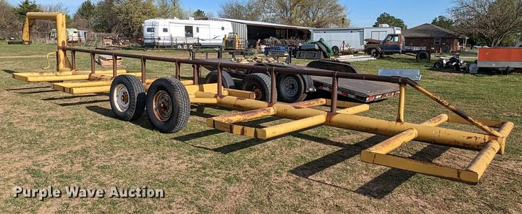 image for item MN9857 Shop built  hay bale trailer