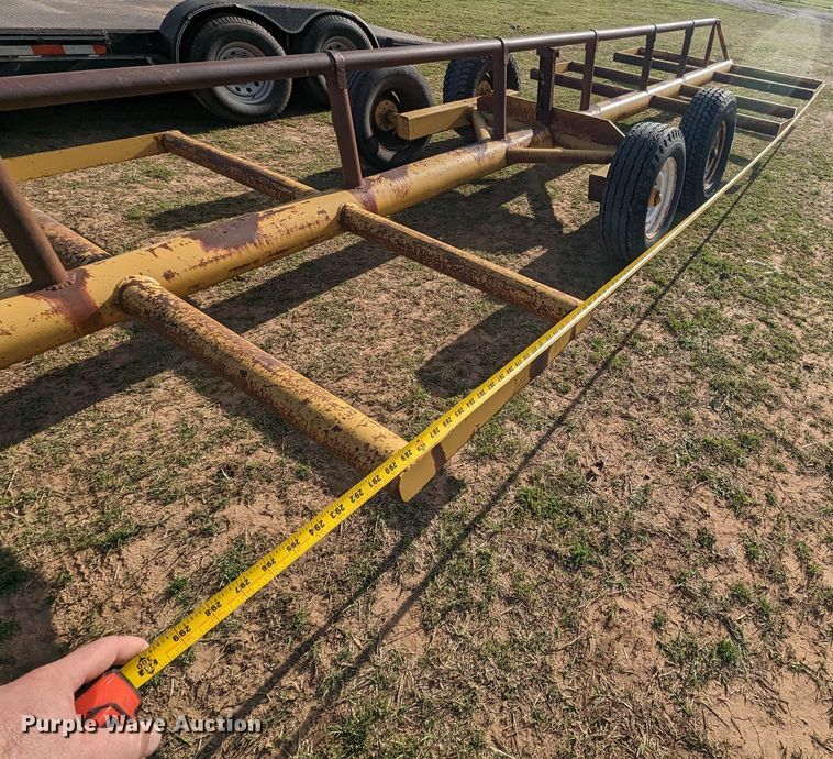 image for item MN9857 Shop built  hay bale trailer