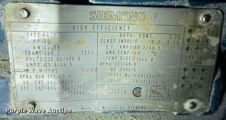 image for item MS9650 Gardner Denver GGDBADA  grain blower