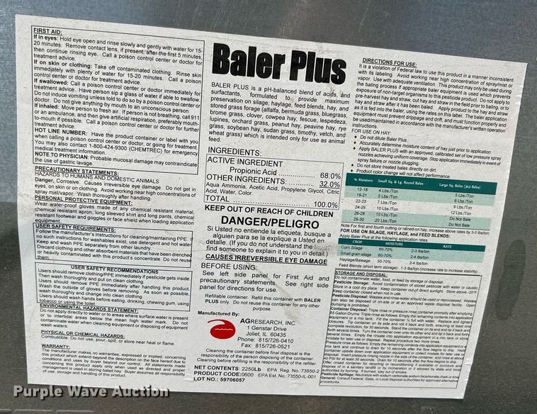 image for item MY9726 Baler Plus  hay bale preserver