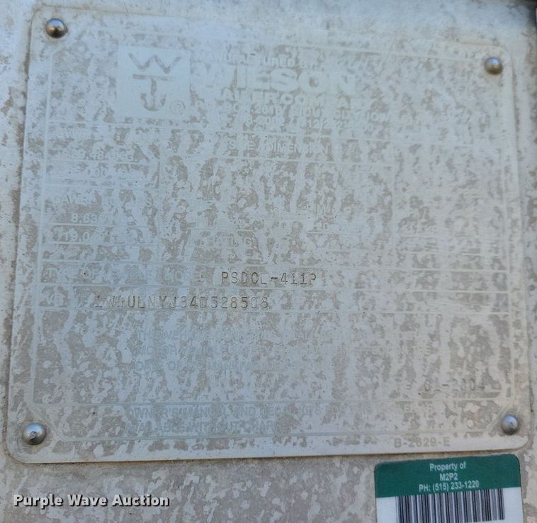 image for item DK5224 2004 Wilson PSDCL-411P  livestock trailer