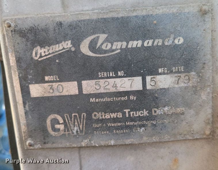 image for item DK5226 1979 Ottawa Commando 30  yard truck