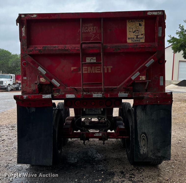 image for item DQ2033 1999 Clement RKHL3226  end dump trailer