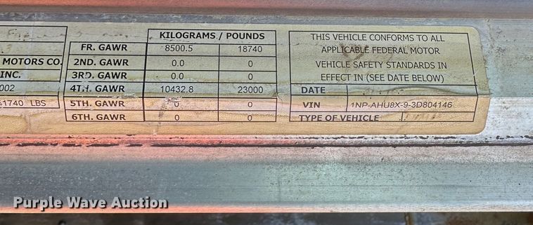 image for item DR5235 2003 Peterbilt 357  dump truck