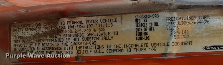 image for item DR8179 1997 Freightliner FL80  truck cab and chassis