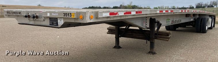 image for item HN9855 2012 Transcraft Benson AF53102-2-524  flatbed trailer