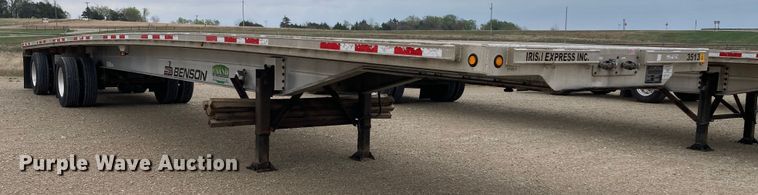 image for item HN9855 2012 Transcraft Benson AF53102-2-524  flatbed trailer