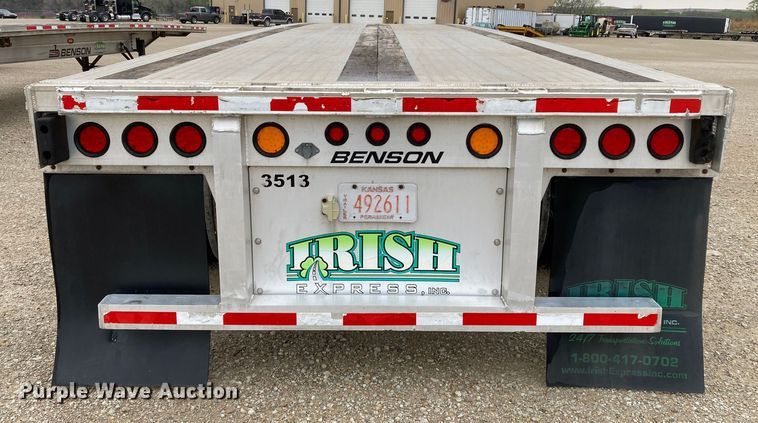 image for item HN9855 2012 Transcraft Benson AF53102-2-524  flatbed trailer