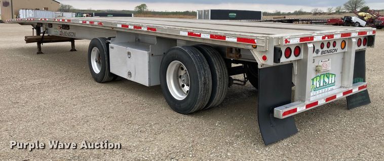 image for item HN9855 2012 Transcraft Benson AF53102-2-524  flatbed trailer