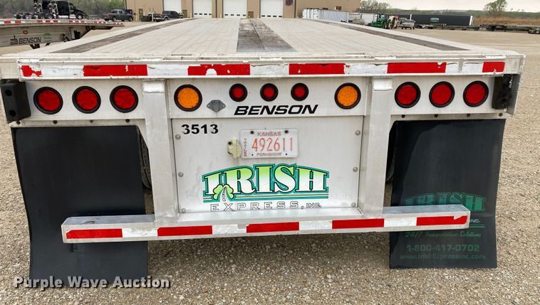 image for item HN9855 2012 Transcraft Benson AF53102-2-524  flatbed trailer