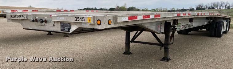image for item HN9856 2012 Transcraft Benson AF53102-2-524  flatbed trailer
