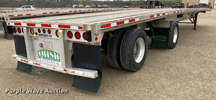 image for item HN9856 2012 Transcraft Benson AF53102-2-524  flatbed trailer