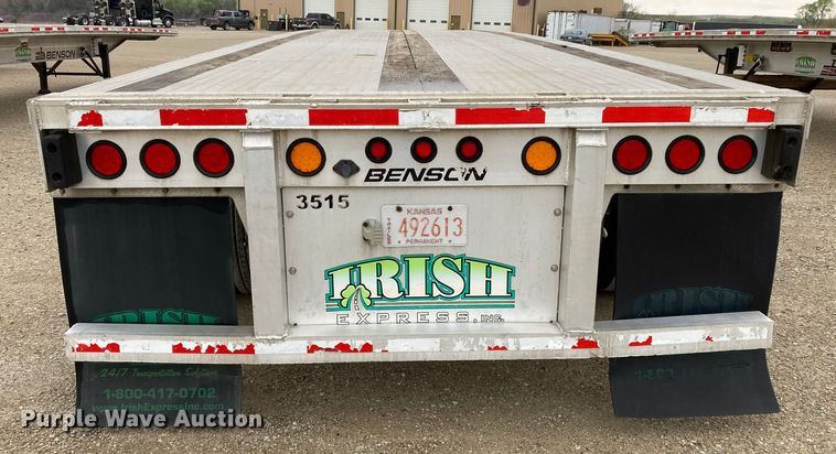 image for item HN9856 2012 Transcraft Benson AF53102-2-524  flatbed trailer