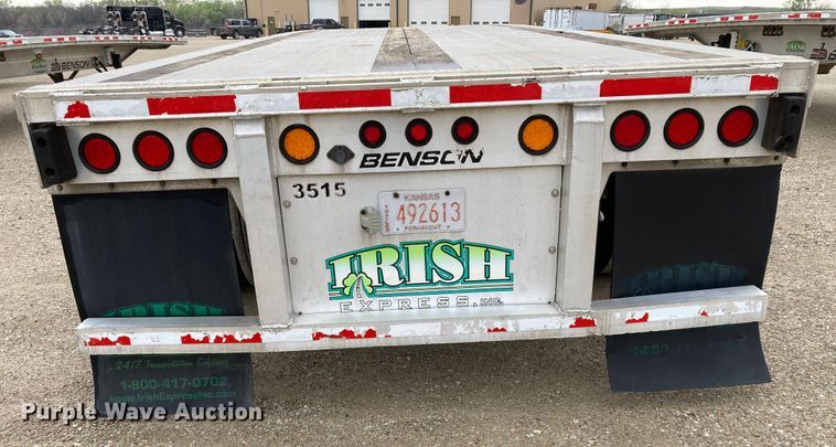image for item HN9856 2012 Transcraft Benson AF53102-2-524  flatbed trailer