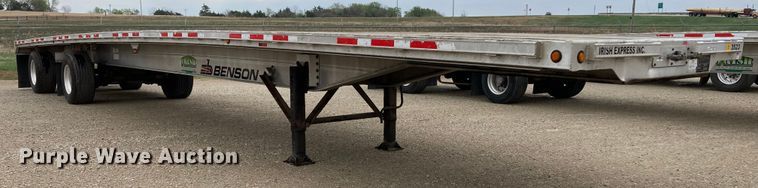 image for item HN9857 2013 Transcraft Benson AF53102-2-524  flatbed trailer