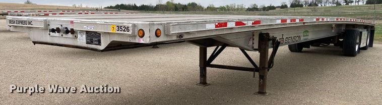 image for item HN9858 2013 Transcraft Benson AF53102-2-524  flatbed trailer