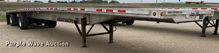 image for item HN9858 2013 Transcraft Benson AF53102-2-524  flatbed trailer