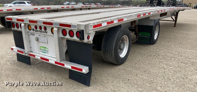 image for item HN9858 2013 Transcraft Benson AF53102-2-524  flatbed trailer