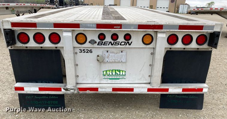 image for item HN9858 2013 Transcraft Benson AF53102-2-524  flatbed trailer