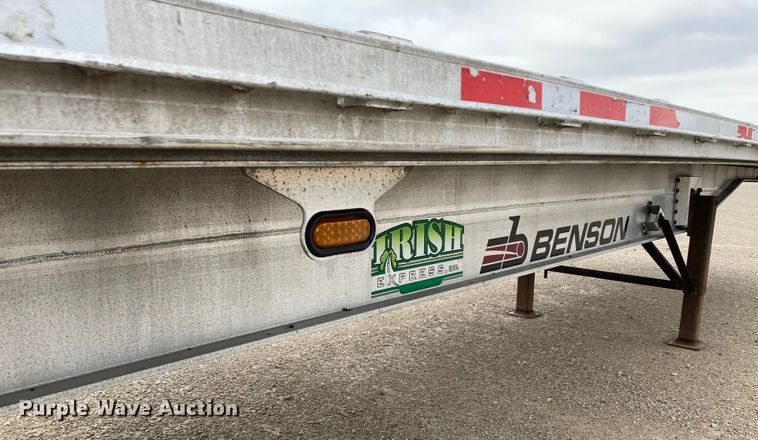 image for item HN9858 2013 Transcraft Benson AF53102-2-524  flatbed trailer