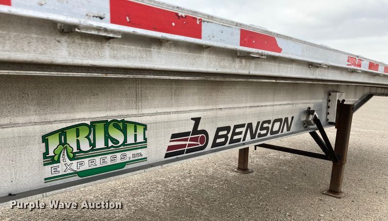 image for item HN9858 2013 Transcraft Benson AF53102-2-524  flatbed trailer