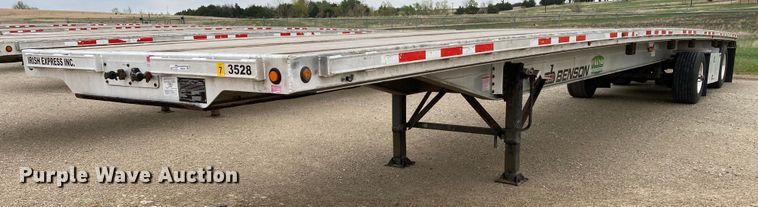 image for item HN9859 2013 Transcraft Benson AF53102-2-524  flatbed trailer