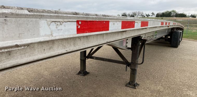 image for item HN9859 2013 Transcraft Benson AF53102-2-524  flatbed trailer