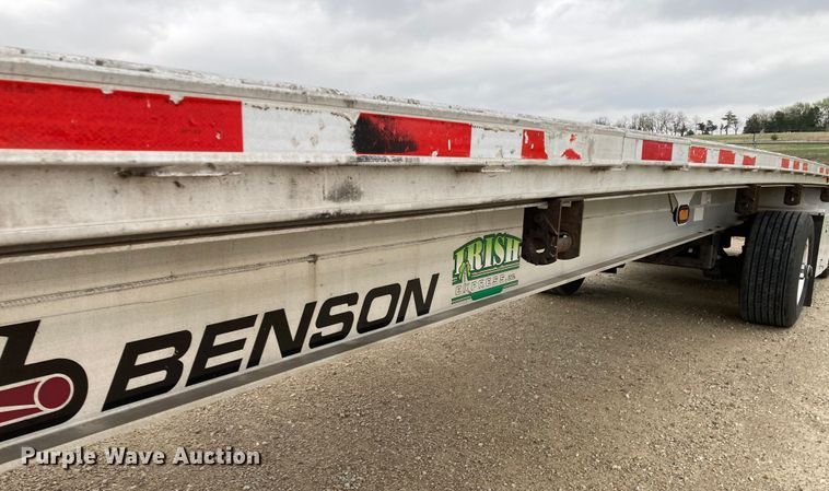 image for item HN9859 2013 Transcraft Benson AF53102-2-524  flatbed trailer