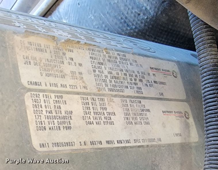 image for item HP9728 2000 Sterling A-Line  semi truck