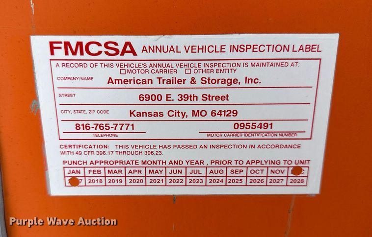 image for item LN9440 1996 Wabash  dry van trailer