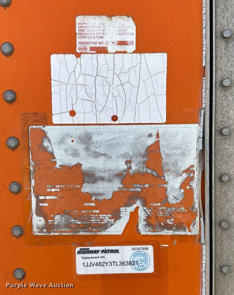 image for item LN9440 1996 Wabash  dry van trailer