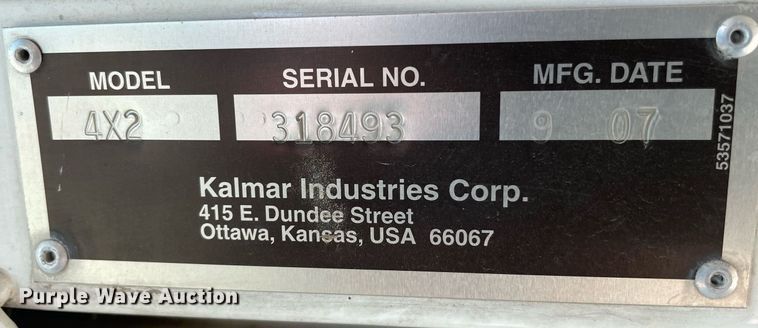 image for item LT9599 2007 Kalmar 4x2  yard truck