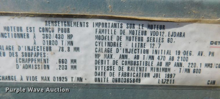 image for item DM2565 1998 Freightliner  semi truck