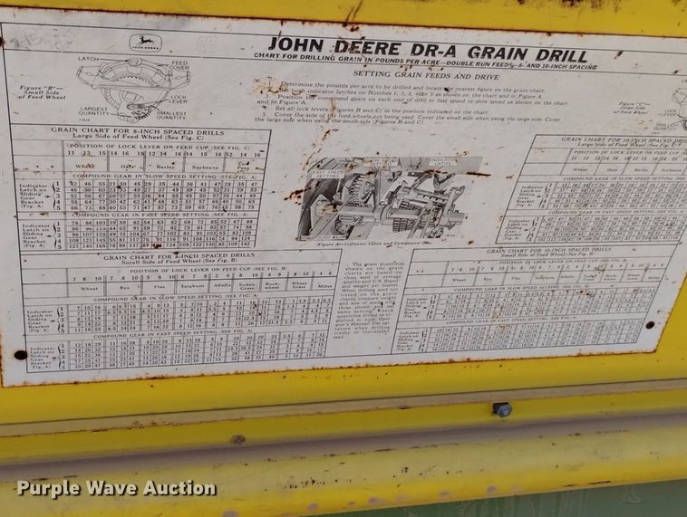 image for item DN6368 John Deere DR-A  grain drill