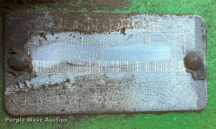 image for item DN6370 1992 John Deere 4960  MFWD tractor