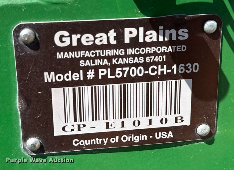 image for item DN6383 2020 Great Plains PL5700  no-till planter